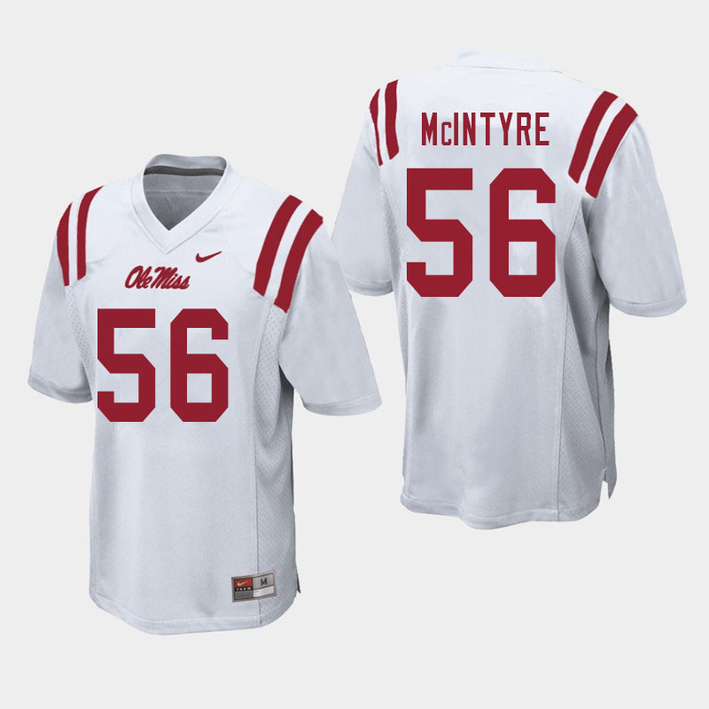 Reece McIntyre Ole Miss Rebels NCAA Men's White #56 Stitched Limited College Football Jersey IKF1058YK